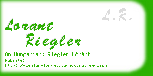 lorant riegler business card